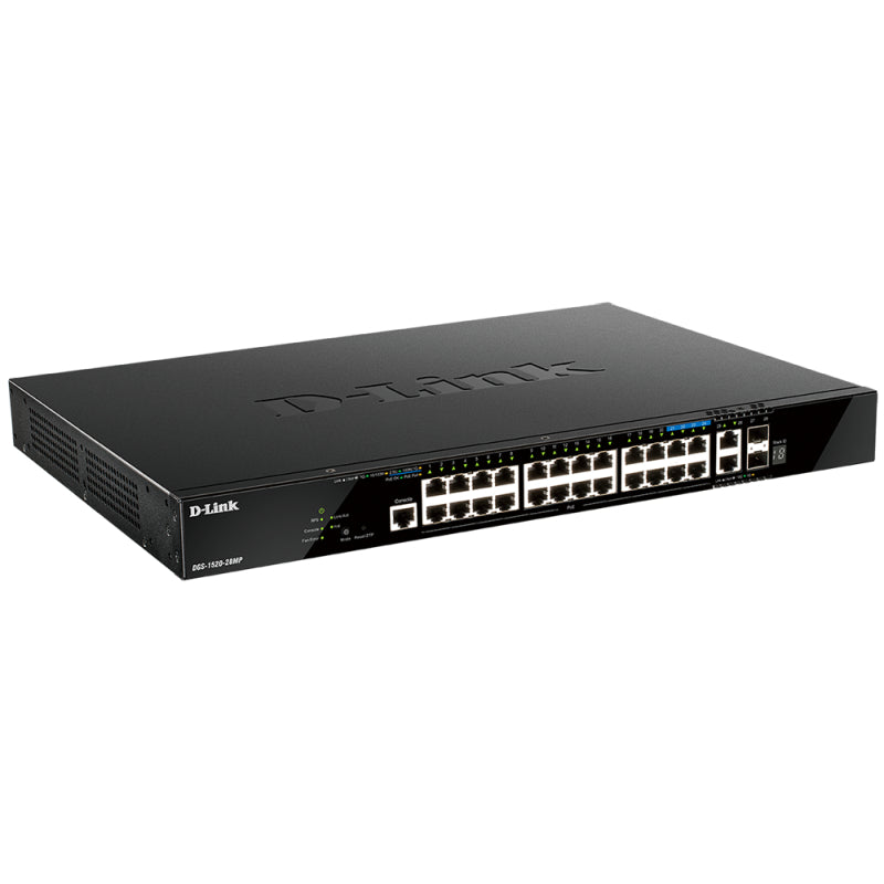 D-Link 28-Port Gigabit Smart Managed Stackable PoE+ Switch