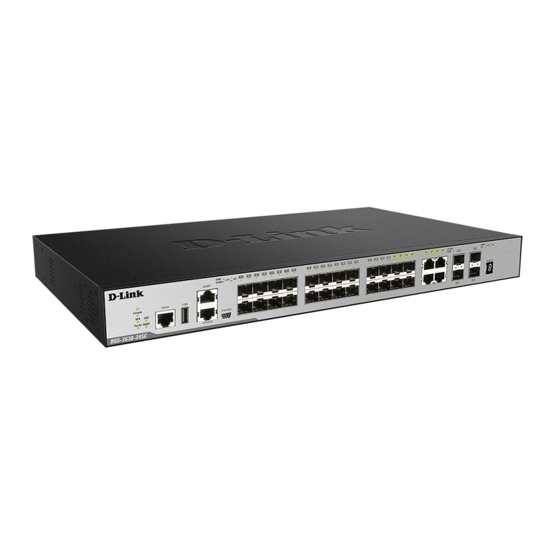 D-Link 28-Port Layer 3 Stackable Gigabit SFP Switch with 4 10GbE Ports