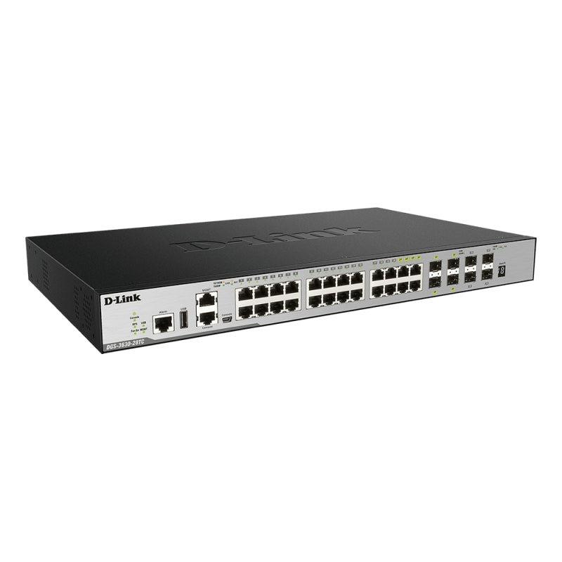 D-Link 28-Port Layer 3 Stackable Gigabit Switch with 4 10GbE Ports