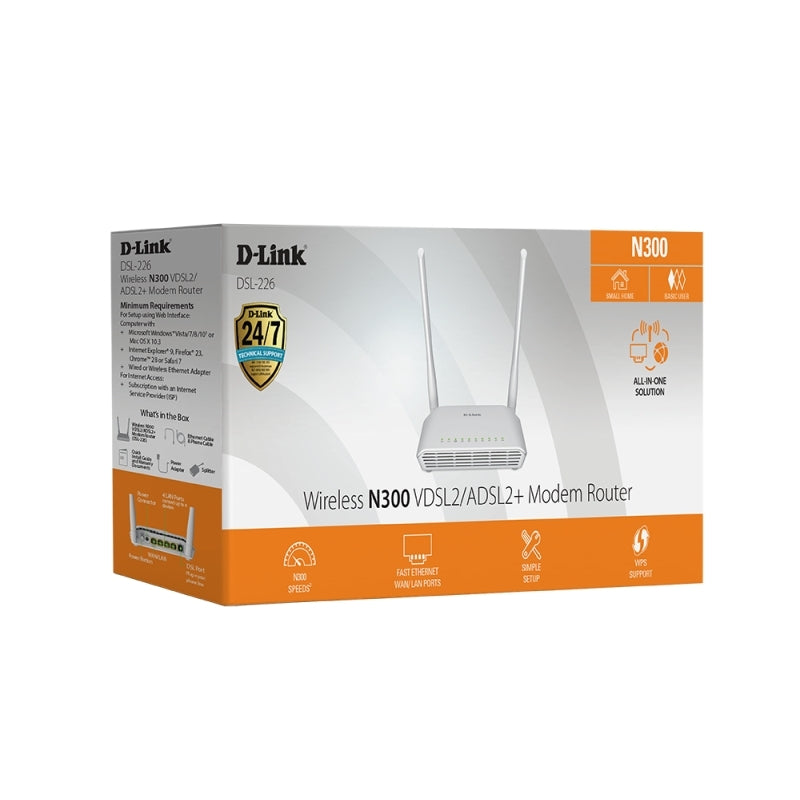 D-Link Wireless N300 VDSL/ ADSL2+ Modem Router