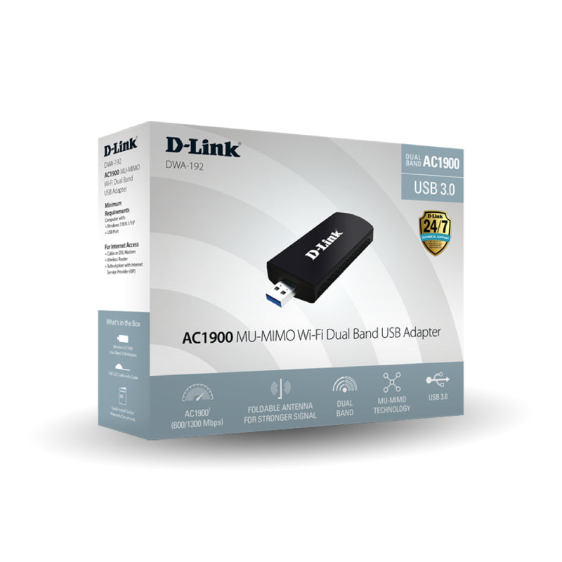 D-Link AC1900 MU-MIMO WiFi Dual Band USB Adapter