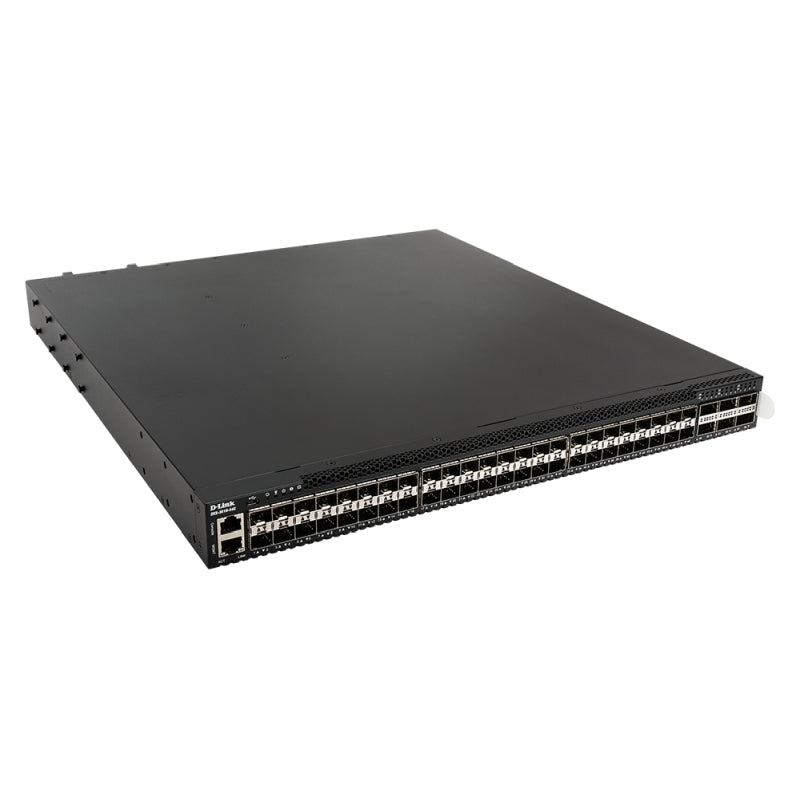 D-Link 54-Port 10-Gigabit Layer 3 Stackable Switch with 48 SFP+ & 6 QSFP+/QSFP28 Ports