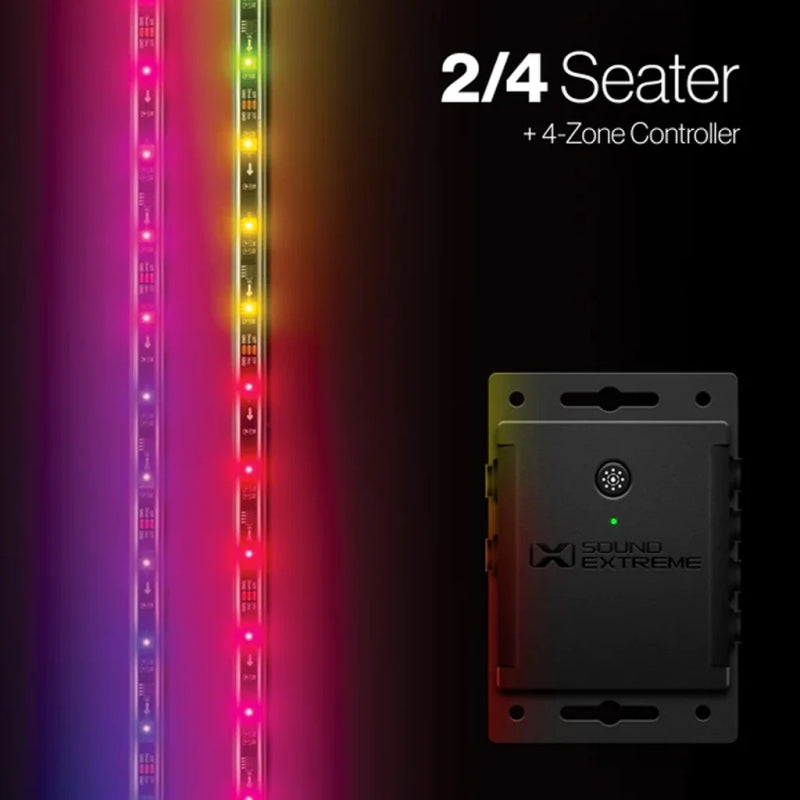 ECOXGEAR Extreme LED Strips - 2/4 Seat Cart + LED Controller
