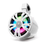 ECOXGEAR ETBB08 2-Pack White 8 Inch Marine Amplified Speakers + 2 Battery Pack