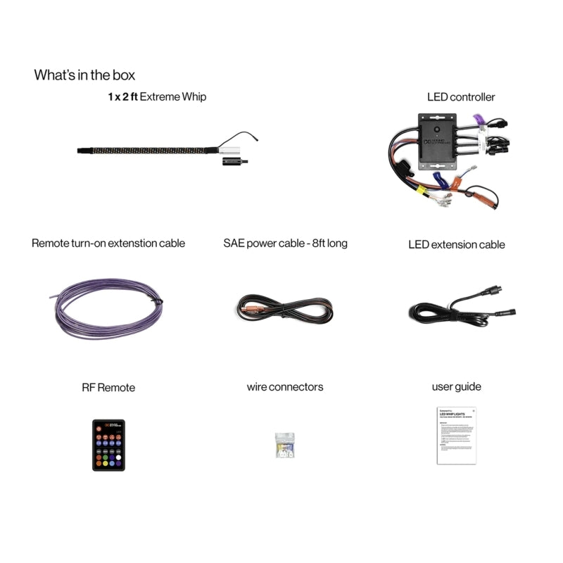 ECOXGEAR 2 Foot Led Whip W/ Controller