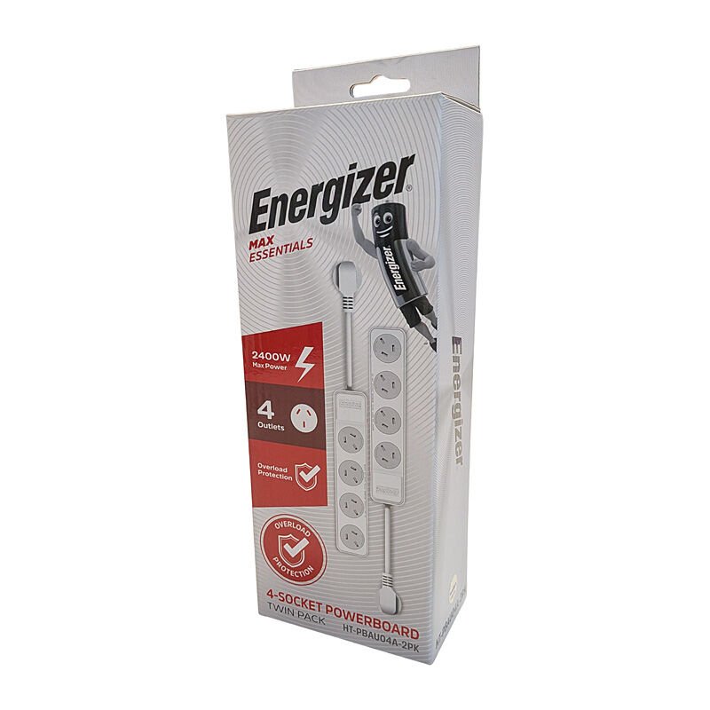 Energizer HT-PBAU04A-2PK - 4-Port Powerboard2PK