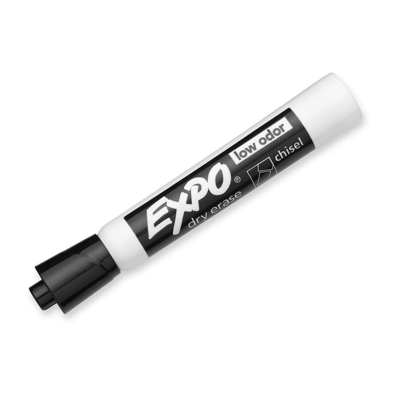Expo W/B Marker Chsl Blk Bx12