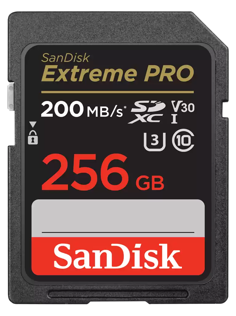 SanDisk 256GB Extreme PRO Memory Card 200MB/s Full HD & 4K UHD Class 30 Speed Shock Proof Temperature Proof Water Proof X-ray Proof Digital Camera