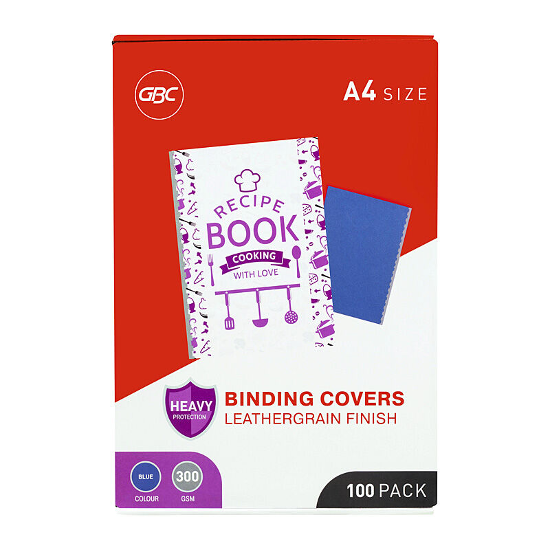 GBC BCL300BL100 - GCB L/G Bind Covers Blue Pk100