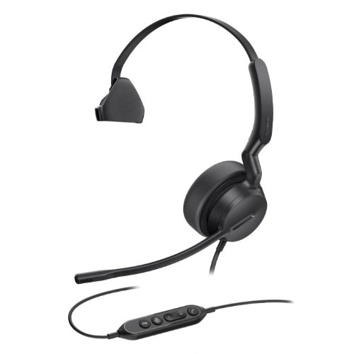 Yealink UH42 Mono CA, USB wired headset, AI-powered noise cancellation, compatibility with both USB-C and USB-A devices
