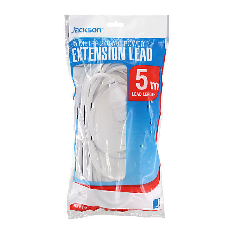 Jackson  Ext Lead 5m White - Soundz Store AUSTRALIA