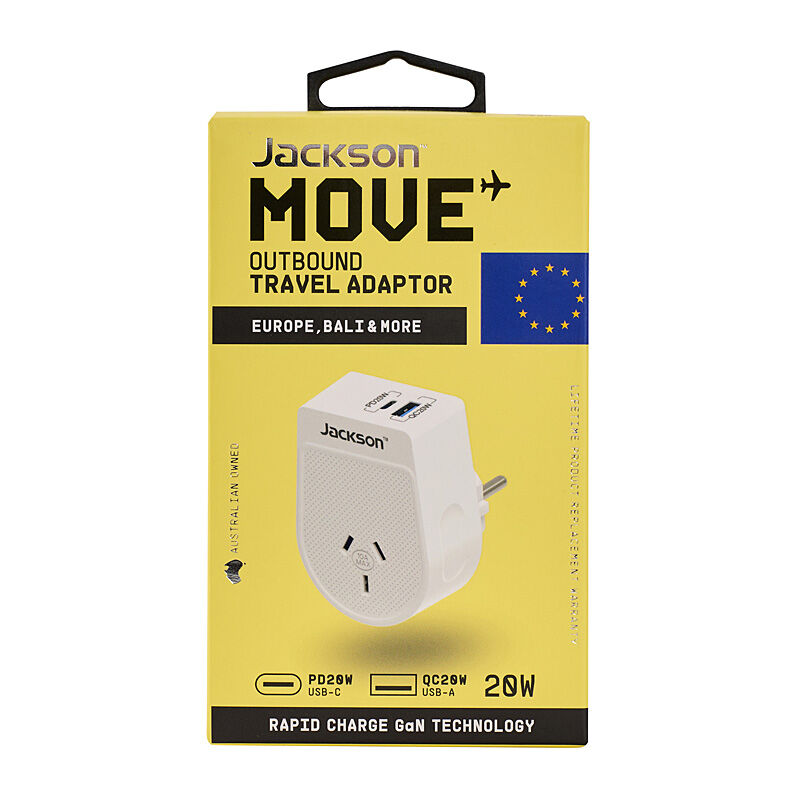 Jackson PTA8810USBPD20W - O/B EU Bali Travel Adapter