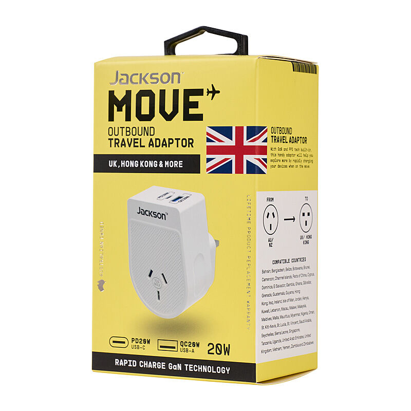 Jackson PTA8811USBPD20W - O/B UK HK Travel Adapter