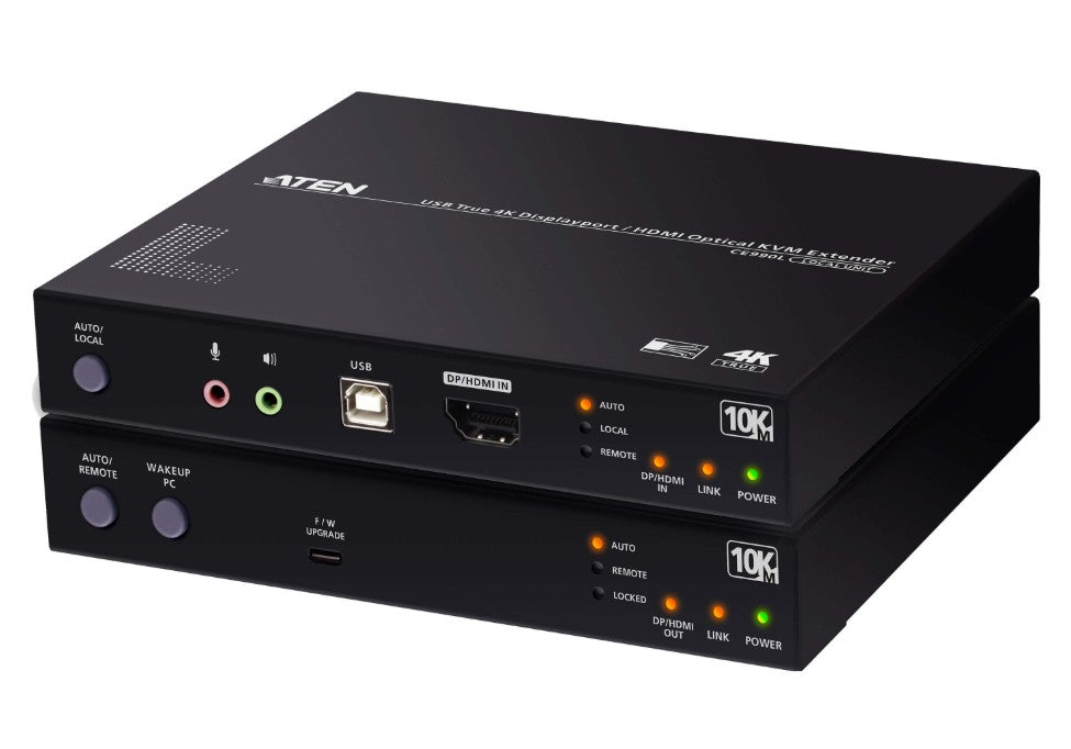 Aten USB True 4K DisplayPort/HDMI Optical KVM Extender (True 4K @ 10 km)