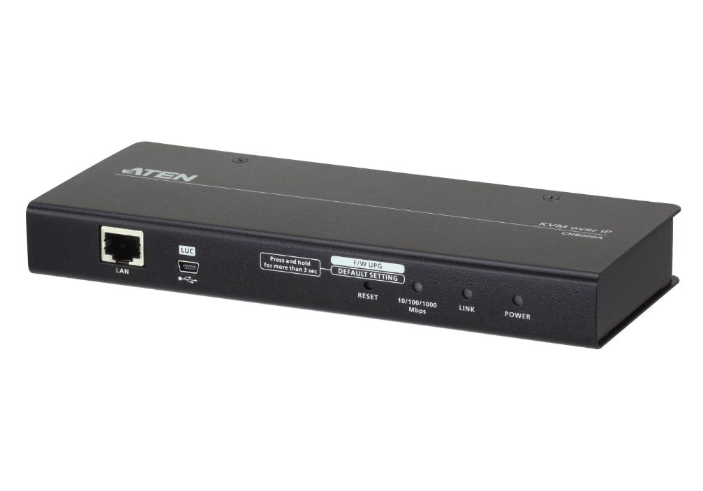 ATEN Single Port VGA KVM over IP Switch, supports up to 1920 x 1200 @ 60Hz, 1 VGA USB and PS/2 KVM Cable included