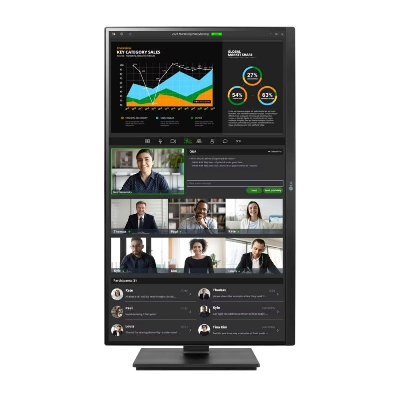 LG 27'' 27BQ75QC-B QHD IPS LED Monitor - 2560x1440 (16:9) / 5ms / 75Hz