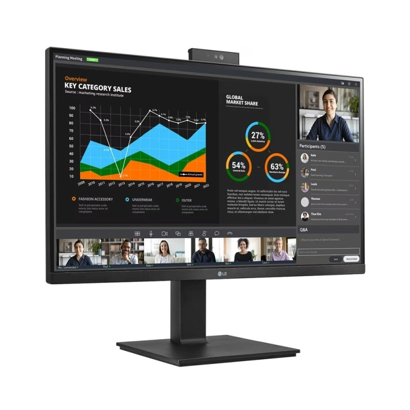 LG 27'' 27BQ75QC-B QHD IPS LED Monitor - 2560x1440 (16:9) / 5ms / 75Hz