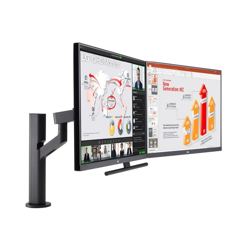 LG 27'' 27QP88DBS QHD IPS Ergo Dual Monitor - 2560x1440 (16:9) / 5ms / 75Hz / VESA