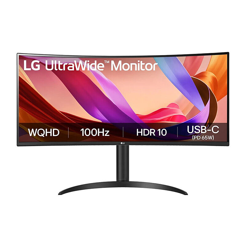 LG 34BQ65VA-B 34-inch UltraWide QHD Curved Monitor - 3440 x 1440 VA, 100Hz, HDR10, USB-C 65W