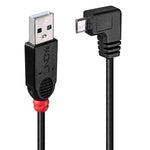 Lindy 0.5m USB-A 2.0 to Micro-B 90-Degree Cable - Soundz Store AUSTRALIA