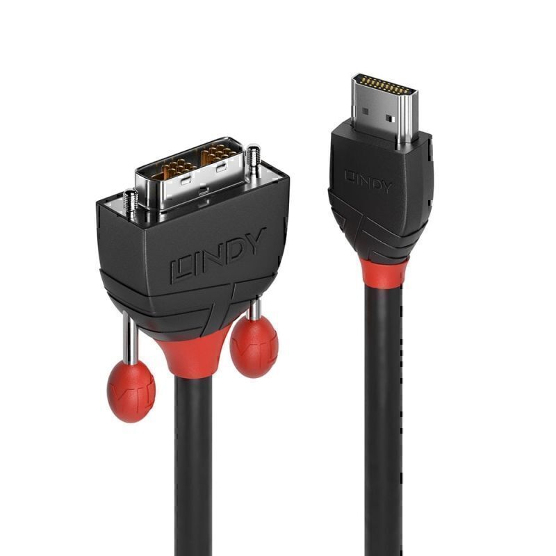 Lindy 1m HDMI to DVI-D Cable - Black Line - Soundz Store AUSTRALIA