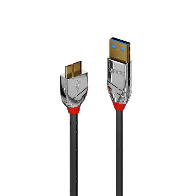 Lindy 0.5m USB-A 3.0 to Micro-B Cable - Cromo Line - Soundz Store AUSTRALIA