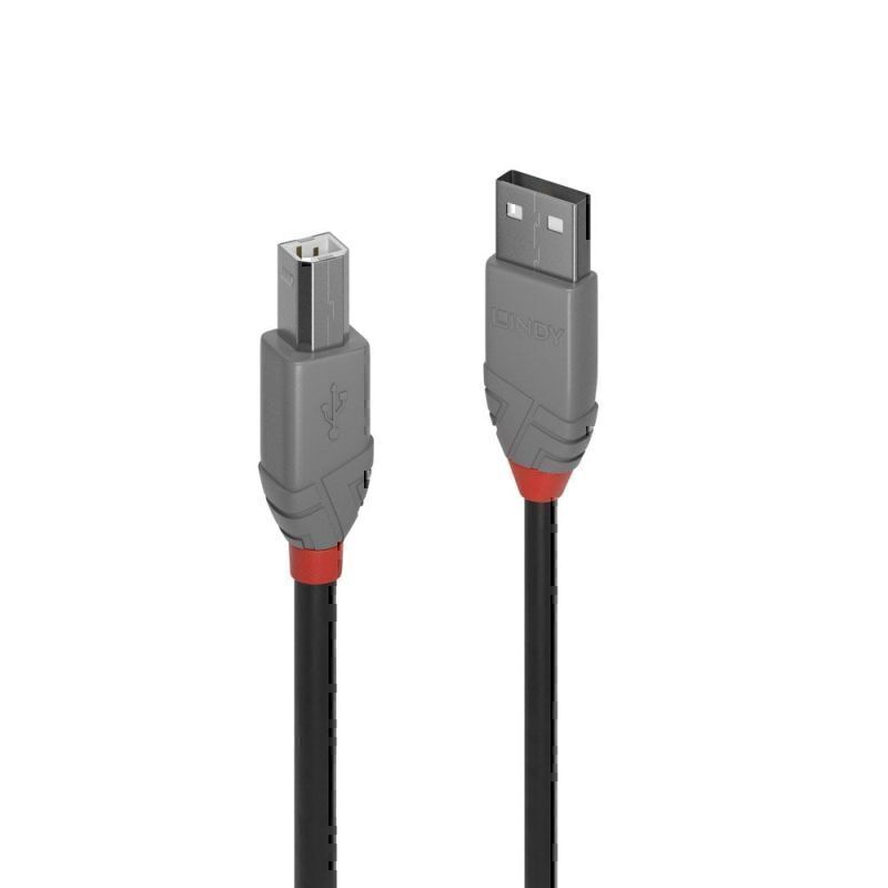 Lindy 0.2m USB-A 2.0 to USB-B Cable - Anthra Line - Soundz Store AUSTRALIA