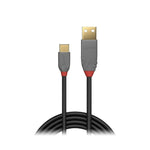 Lindy 0.5m USB-A 2.0 to USB-C Cable - Anthra Line