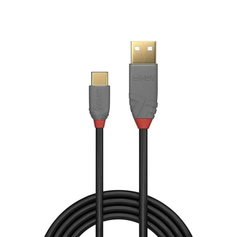 Lindy 1m USB-A 2.0 to USB-C Cable - Anthra Line