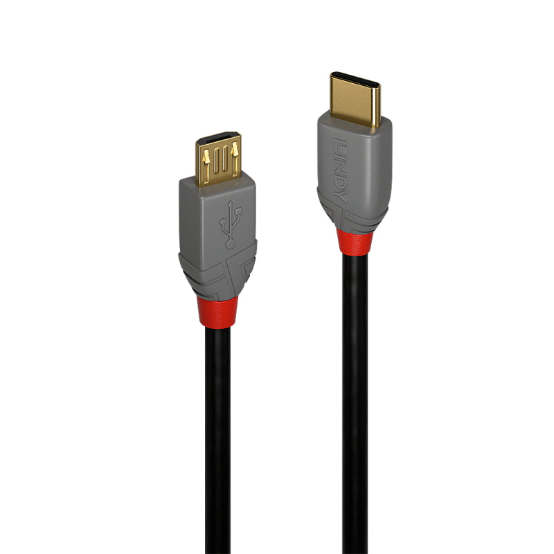 Lindy 2m USB-C 2.0 to Micro-B Cable - Anthra Line - Soundz Store AUSTRALIA