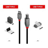 Lindy 0.5m USB 2.0 Type C TO B Cable, Anthra Line