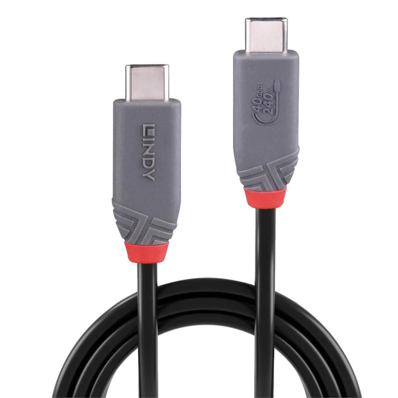 Lindy 2m 40Gbps Anthra Line 240W USB4 Type C Cable