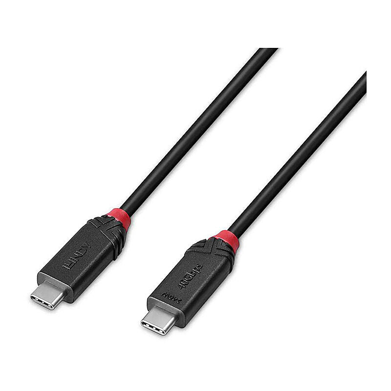 Lindy 1m USB4 240W Type C Cable Black Line