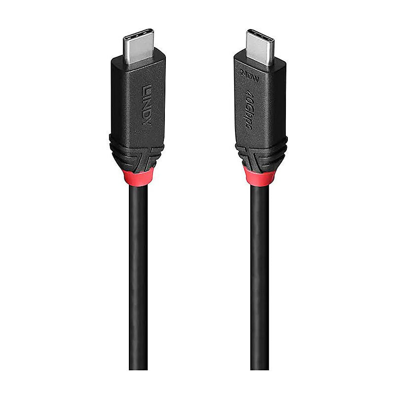 Lindy 1m USB4 240W Type C Cable Black Line