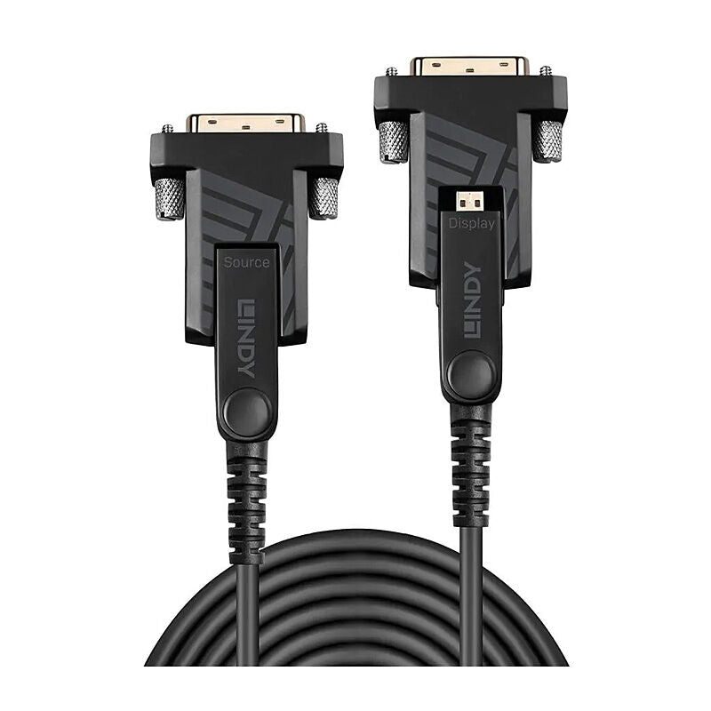 Lindy 50m Fibre Optic Hybrid Micro-HDMI 2.0 18G Cable
