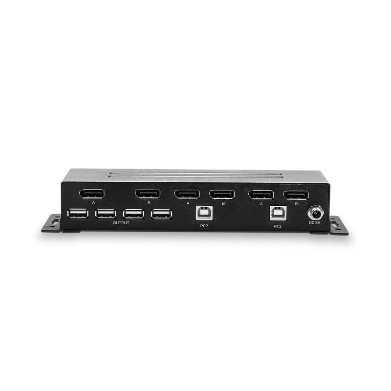 Lindy 2 Port Dual Head DisplayPort 1.2 KVM Switch