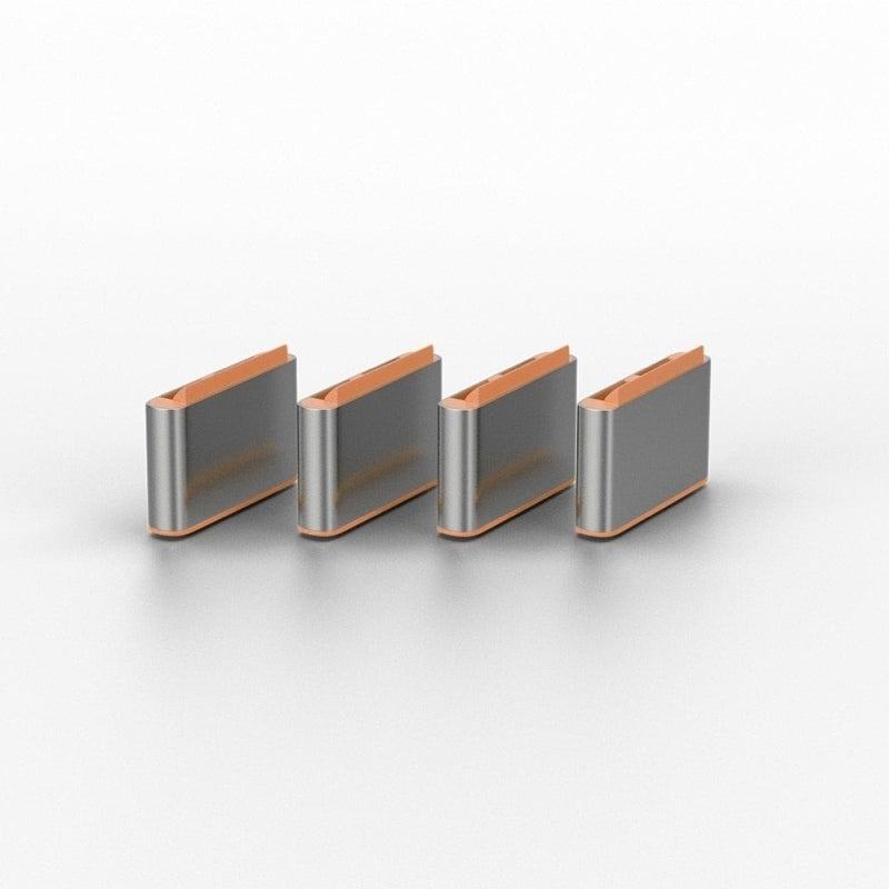 Lindy USB-C Port Blockers & Key - 4 Pack (Orange)
