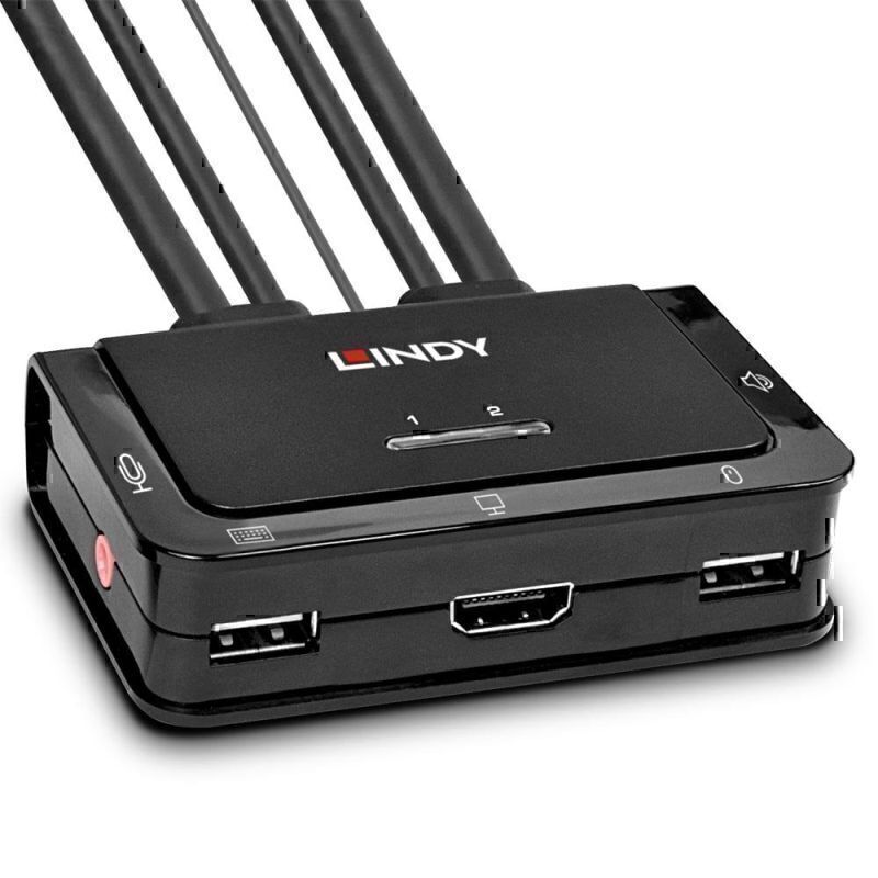 Lindy 2 Port HDMI 2.0 - USB-A 2.0 &amp; Audio KVM Switch - Soundz Store AUSTRALIA