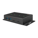 Lindy 4 Port USB 3.2 Gen 2 Industrial Hub, Metal Case