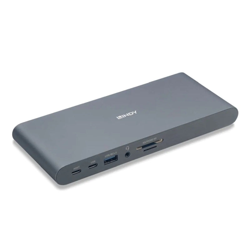 Lindy DST-Pro 5K XT USB-C Laptop Dock (4K HDMI | 5K DisplayPort | 100W Charging)