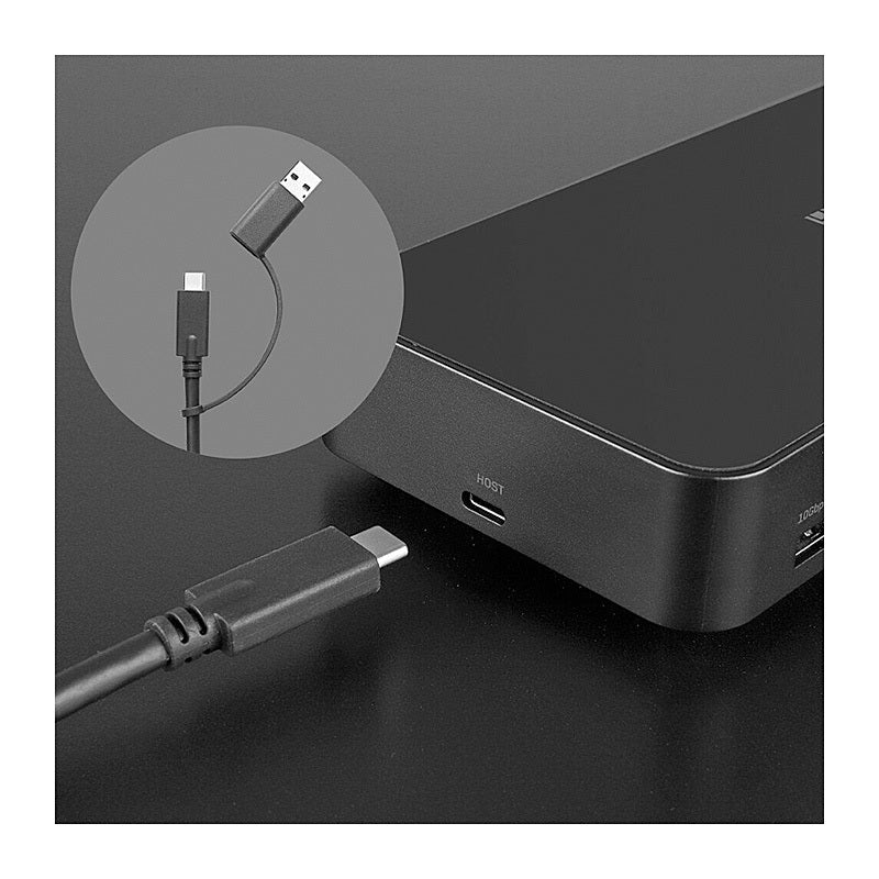 Lindy DST-Pro Universal USB-C & Type A Hybrid Laptop, Docking Station, 4K HDMI, 2x4K (DP Or HDMI)