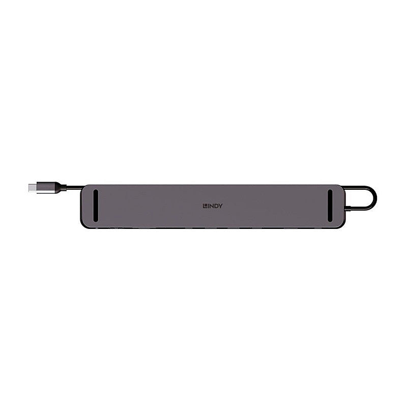 Lindy DST-Mini XT 810, USB-C Laptop Mini Docking Station, Single Display 8K, Dual Display 4K, 100W C