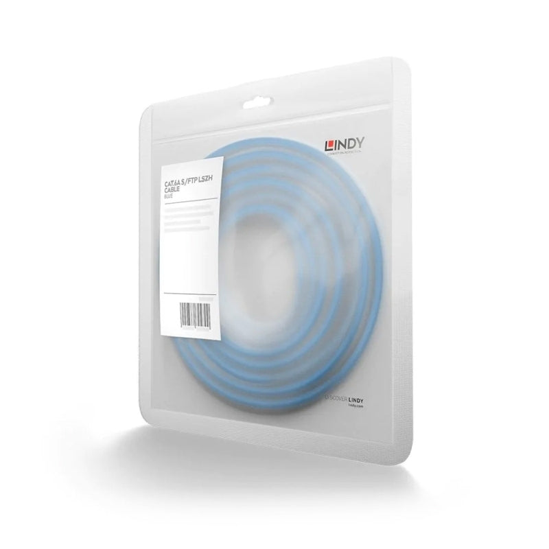 Lindy 1m CAT.6A S/FTP LSZH Gigabit Ethernet Cable - Blue