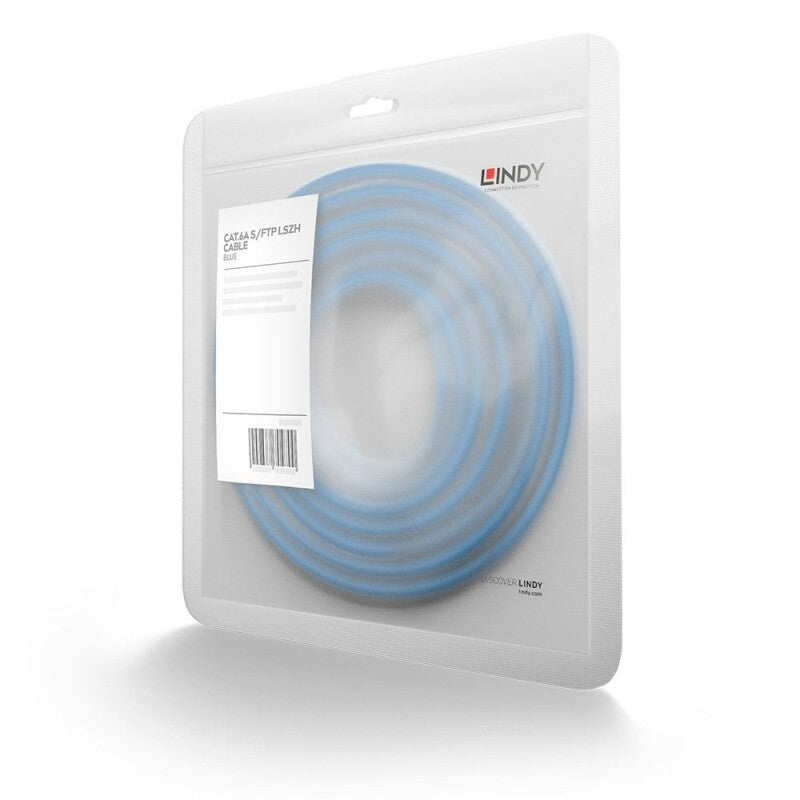 Lindy 10m CAT.6A S/FTP LSZH Gigabit Network Cable - Blue