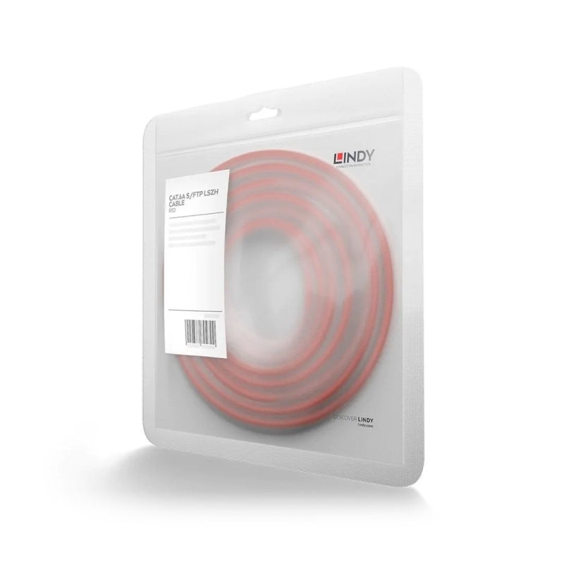 Lindy 1m CAT.6A S/FTP LSZH Gigabit Ethernet Cable - Red