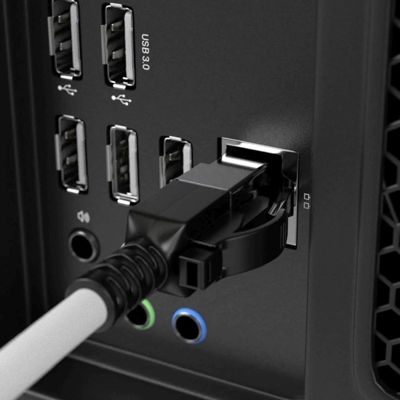 Lindy 1.5m Cat.6A S/FTP Locking Ethernet Cable - Grey