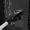 Lindy 1.5m Cat.6A S/FTP Locking Ethernet Cable - Grey