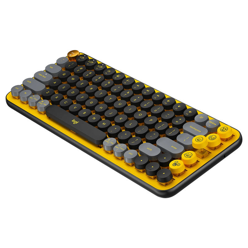 Logitech POP Keys Wireless Mechanical Emoji Keyboard (Blast Yellow)