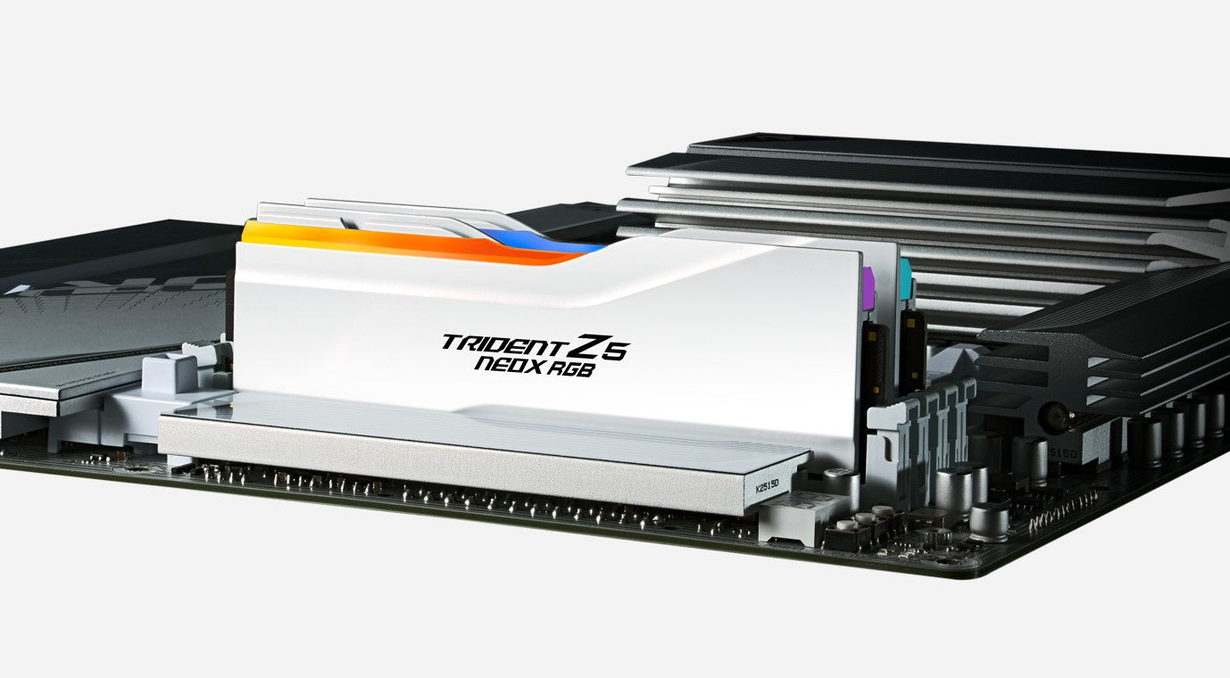 G.SKILL F5-6000A3038F16GX2-TZ5NXRW 32GB (2 x 16GB)/ DDR5 6000 MT/s/ Timings 30-38-38-32/ Voltage 1.35V/ TZ5 Neo X RGB AMD EXPO ™Ultra Low Latency