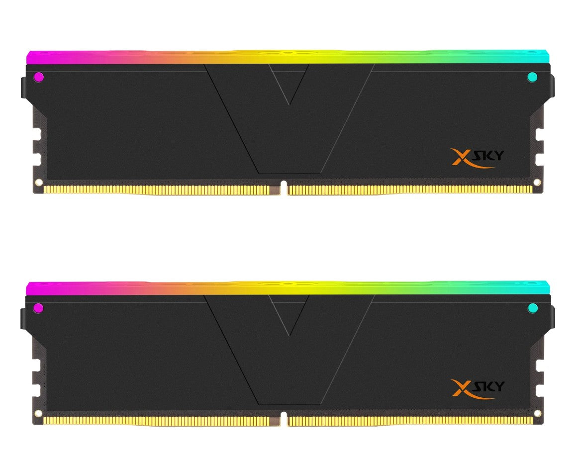 V-Color TMXSAL1660836KWK 32GB (2x16GB) DDR5 6000MHz MANTA XSKY RGB U-DIMM CL 36-38-38-96 1.25V (BLACK) AMD EXPO